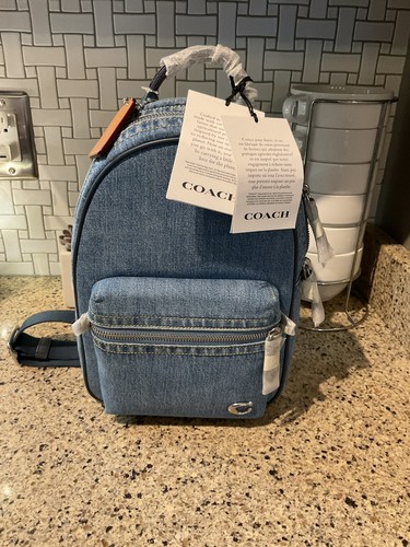 COACH Charter Pack Denim Shoulder Crossbody Bag Indigo blue COACH Charter Pack Denim Shoulder Crossbody Bag Indigo blue