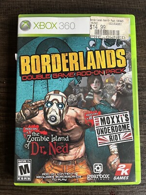 Borderlands Double Game Add-On Pack Xbox 360 Complete Tested