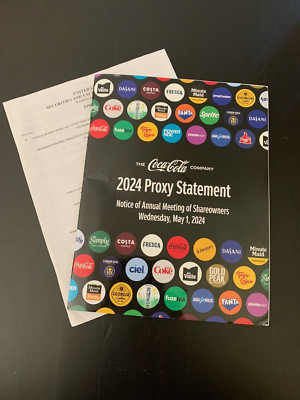 Coca Cola Company 2024 Proxy Statement and Annual Meeting Notice & 10K Statement