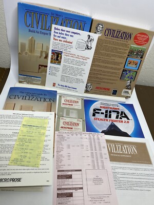 PC Game Sid Meier s Civilization Original 5.25'' IBM Tandy Big Box PC