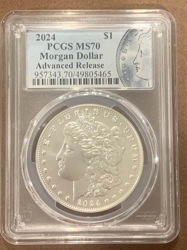 2024- Morgan Silver Dollar-PCGS- MS70- Advanced Release