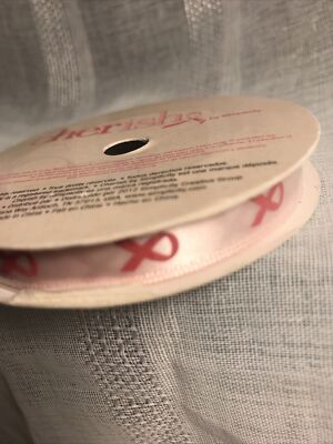 Simplicity Pink Cherish Ribbon 10 yards X 3/8  Breast Cancer Ribbon New! Craft