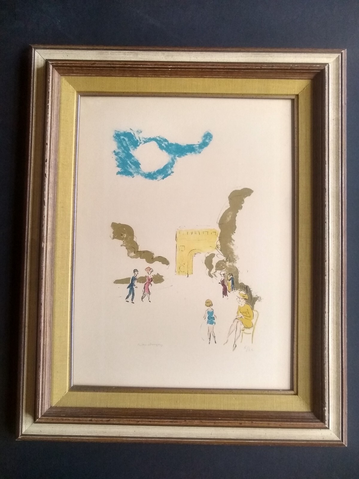 Kees van Dongen、超希少画集より、新品額装付、絵画 Original Signed & Numbered KEES VAN DONGEN Lithograph. Arc