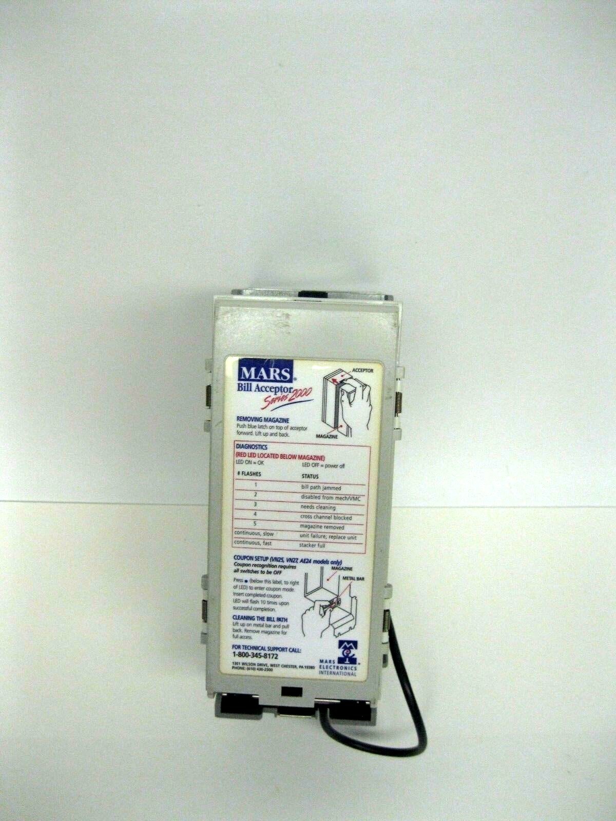 Mars MEI VN2511 120v Bill Acceptor Validator $1 & $5 Vending  - Tested Working 