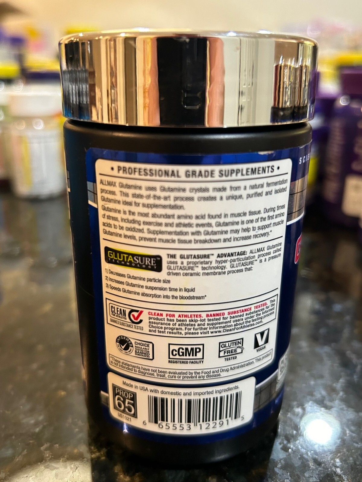 Allmax Essentials Glutamine,3.53 oz(100g) Improve Recovery & Immune Function!