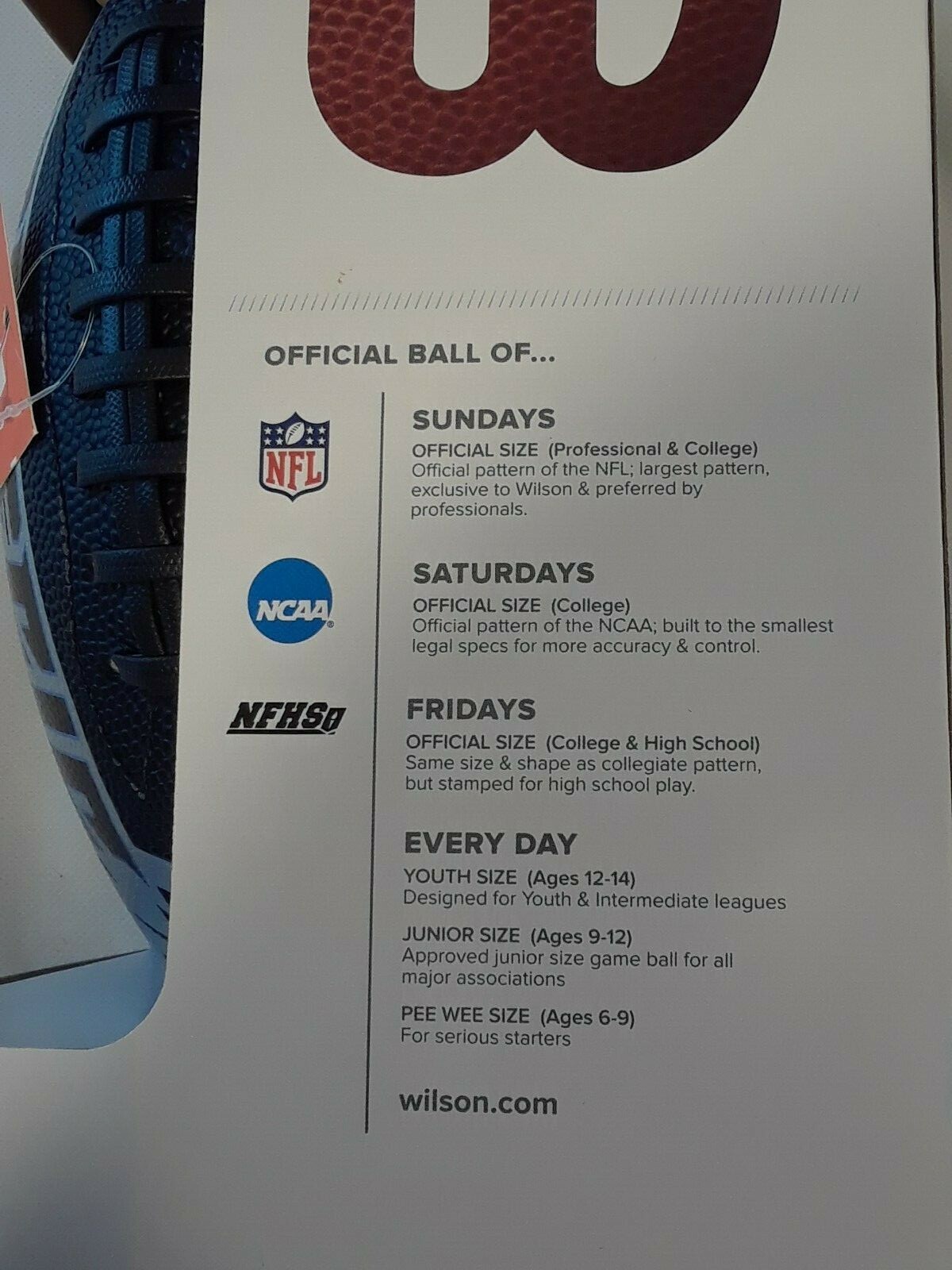 Wilson junior football NEMESIS BLACK BLUE SILVER NWT AGE 9 up all weather