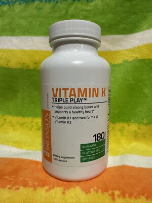 Bronson Vitamin K Triple Play Vitamin K2/ Vitamin K2/ Vitamin K1 exp 05/24