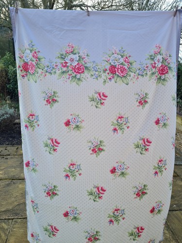 V & A Floral Rose Single Duvet Cover Pretty Vintage pink blue chintz