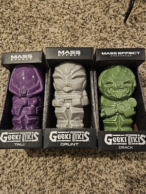 Brand New Mass Effect Pack Of Geekitikis Grunt, Drack, Tali