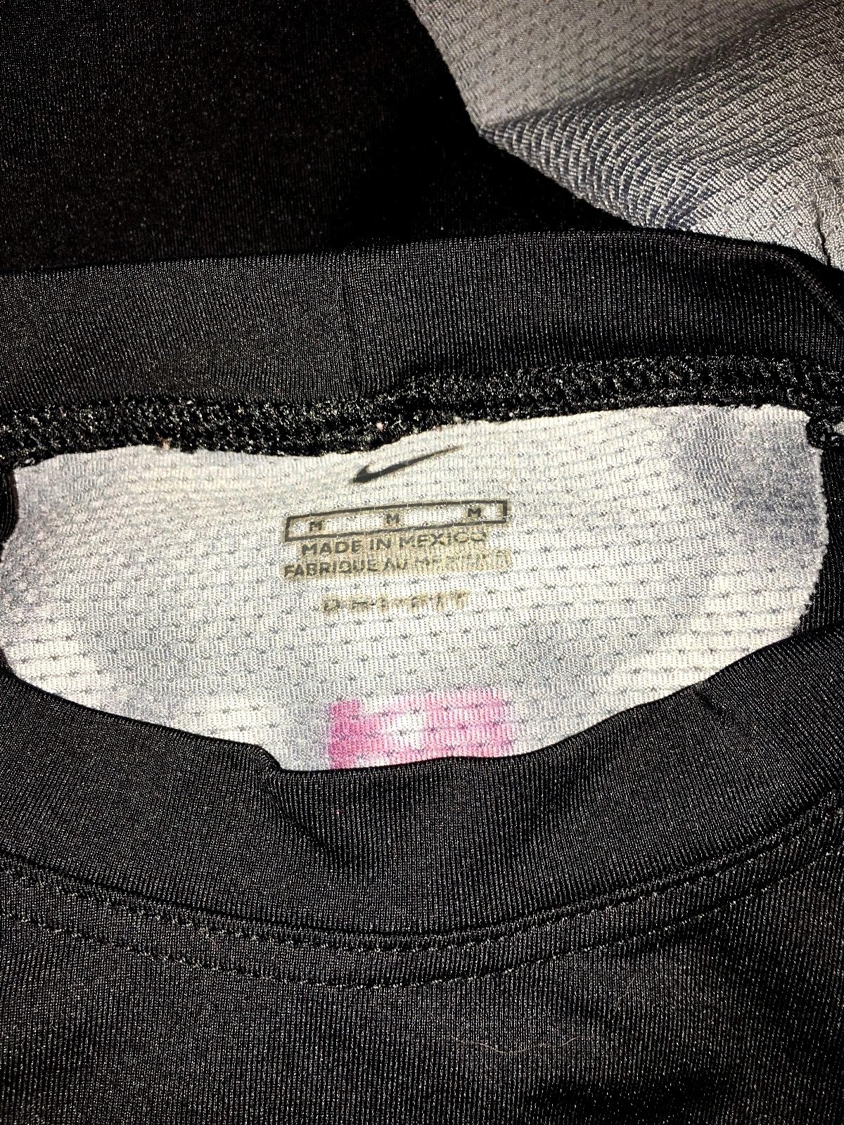 NIKE DRI-FIT COMPRESSION ATHLETIC JERSEY MOCK NECK LONG SLEEVE SIZE MEDIUM BLACK