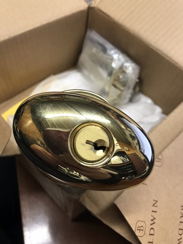 Baldwin 5225.003.ENTR Lifetime Brass Keyed Entry Lockset