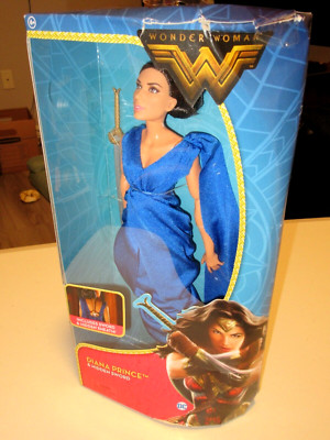 Wonder Woman Diana Prince Hidden Sword Doll, 12'', Blue Dress - New