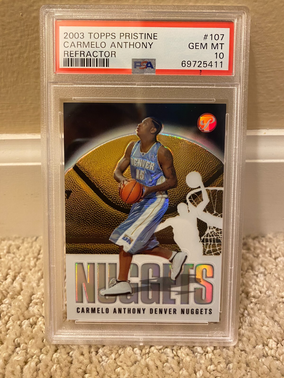 CARMELO ANTHONY 2003-04 Topps Pristine Rookie REFRACTOR 1730 CARMELO ANTHONY 2003-04 Topps Pristine Rookie REFRACTOR 1730