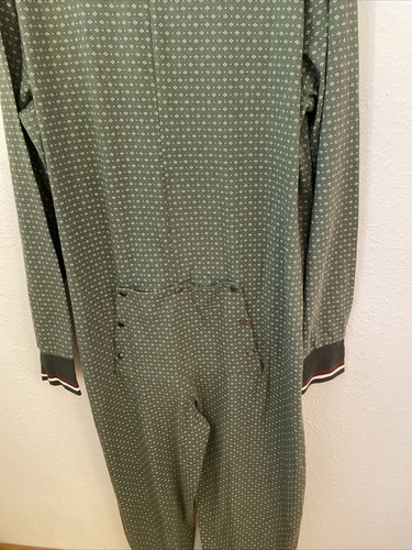 Hearth and Hand Magnolia Mens Long 1pc Pajamas Green Union Suit Size Xl Tall