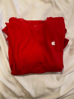 Genuine Red Holiday Apple Inc T Shirt  Heavy Cotton Offset Logo