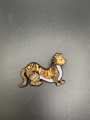 Danny Steinman WEEN Weasel Pin Daddy Orange & Brown Pin /500