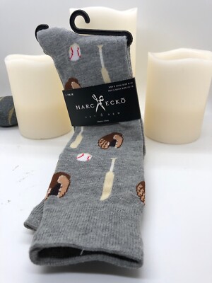 New Marc Ecko Mens Pair Of Novelty Crew Socks - Baseball