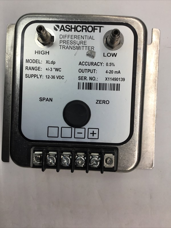 Ashcroft Xldp Series Differential Pressure Transmitter +/3wc 1236v 420ma