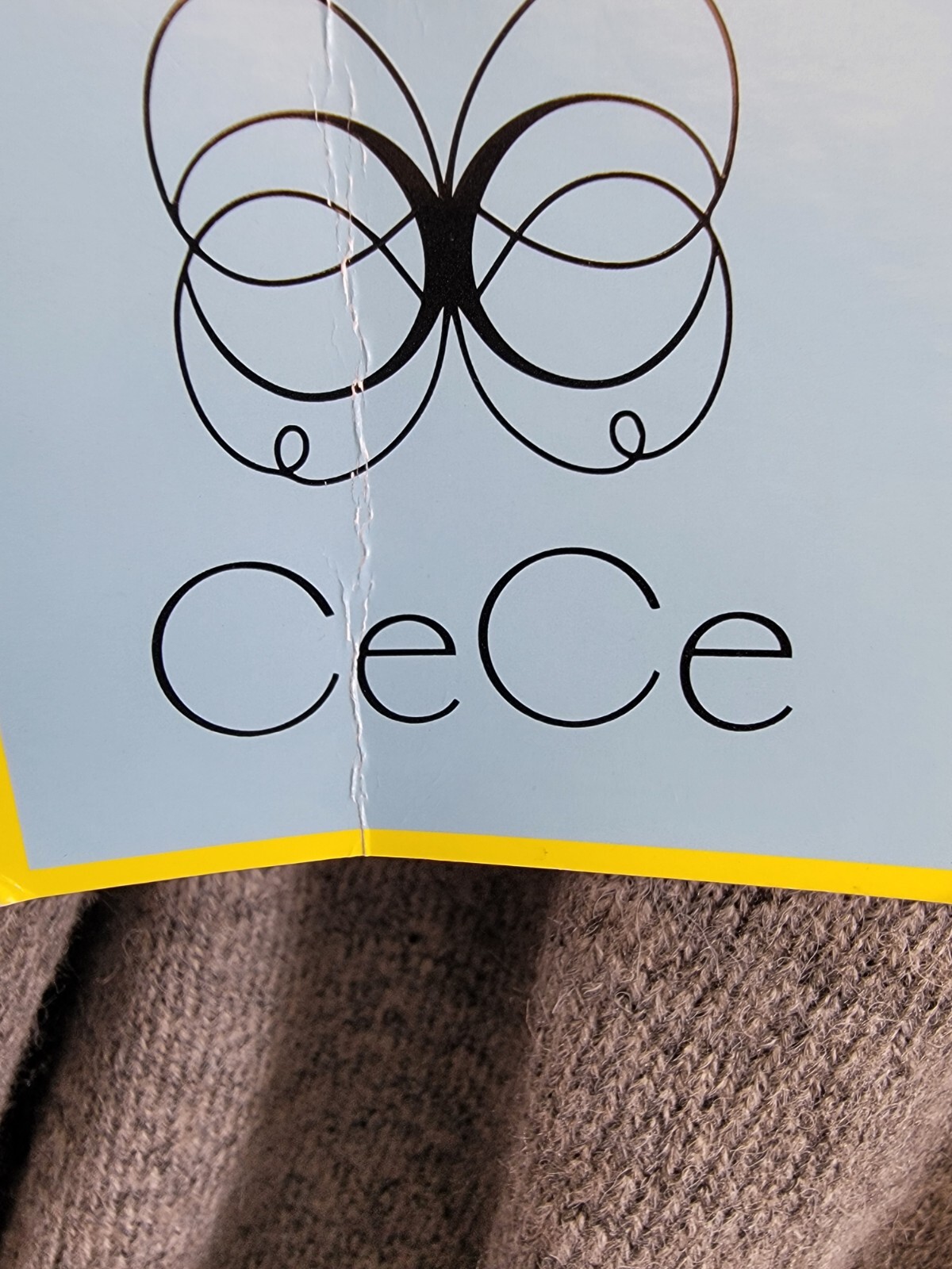 CeCe Embellished Bow Long-Sleeve Sweater Dress Women's XL Smoke Gray Pullover - Picture 15 of 16