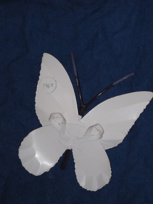 Wall Metal Art Decor Butterfly pink yellow green blue purple 1980's 5