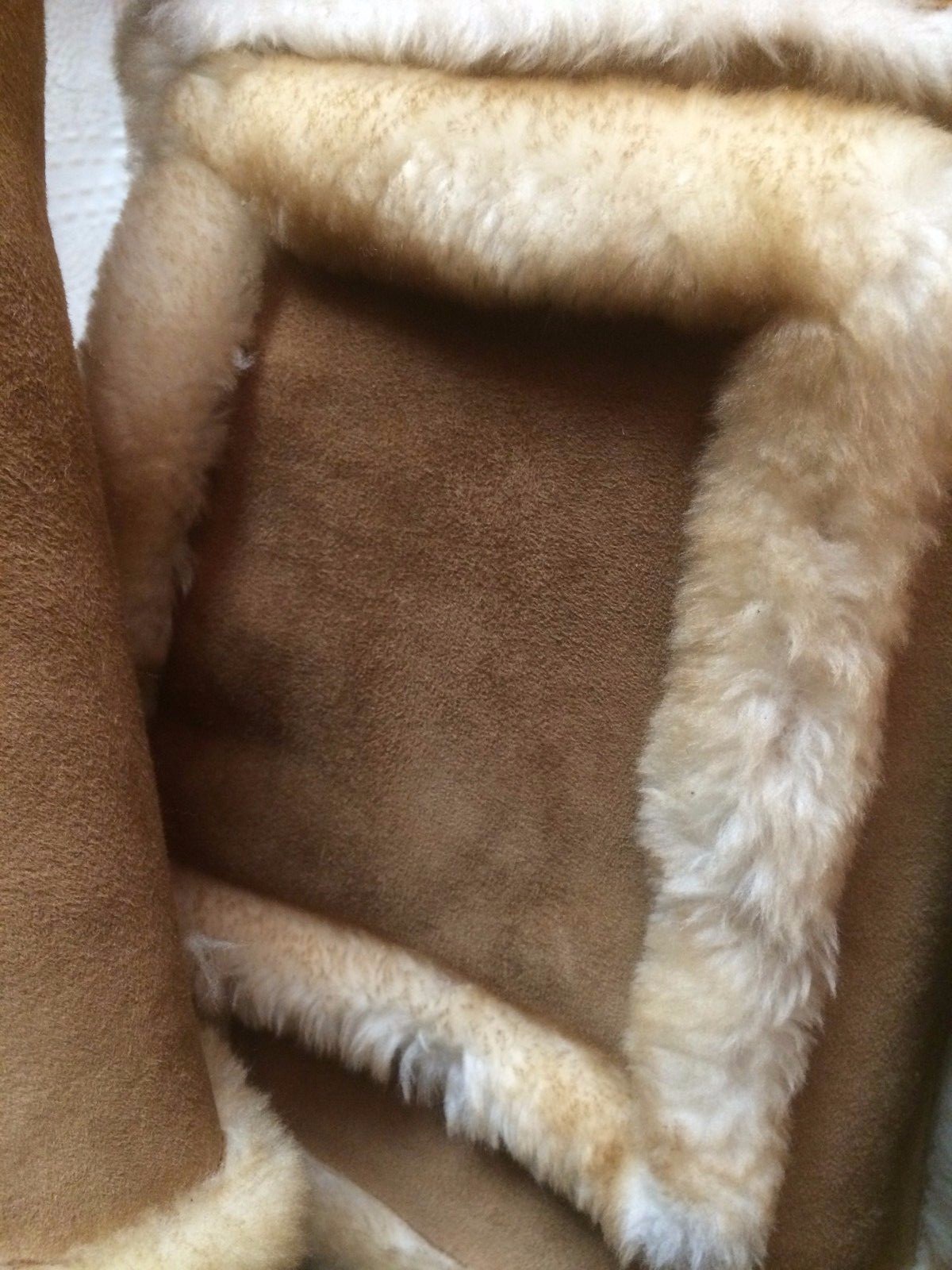 Pre-owned C-leather Mens Genuine Shearling Sheepskin Western Cowboy Rodeo Marlboro Jacket Coat In Stony Brown