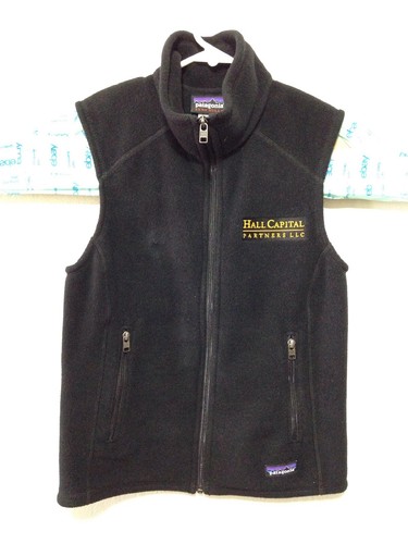 Patagonia Synchilla Fleece Vest, Black - Men Size Small Logo