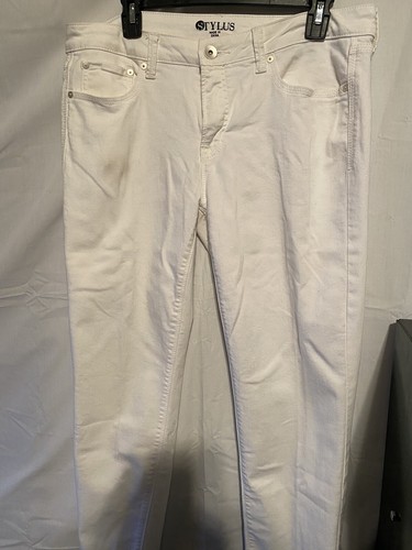 ホワイト ジーンズ サイズ31 NWOT's Stylus Women's White Denim Skinny Jeans Size 31/12 | eBay