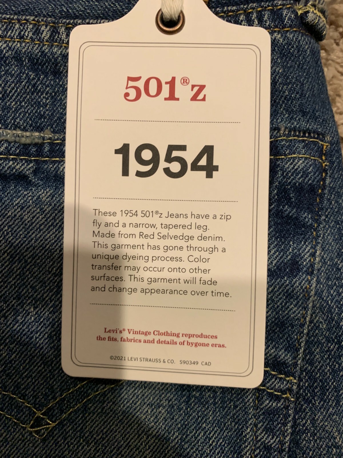 Pre-owned Levi's Lvc 1954 501z Xx Selvedge Jeans Made In Japan 29x34 Rt$285 0101 U15 In Blue