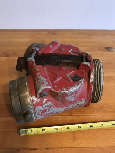 Vintage Aluminum/Brass Samuel Eastman Fire Hose Wye Splitter Firetruck Hydrant