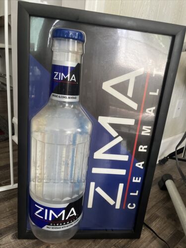 Vintage Zima 3D 1993 ZIMA Clearmalt Lighted Bar Sign malt Vintage Zima 3D 1993 ZIMA Clearmalt Lighted Bar Sign malt