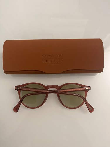 Pre-owned Oliver Peoples Gregory Peck 47mm Sun Limitededition Rust/green Photocro Msrp$487