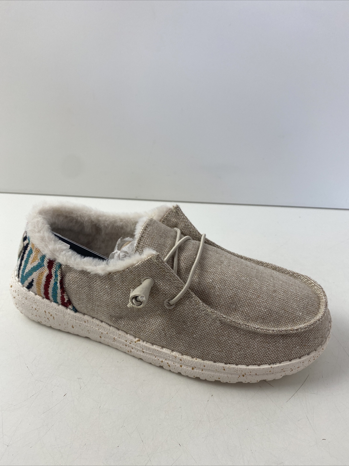 Hey Dude WENDY Funk Wool Beige Fabric 