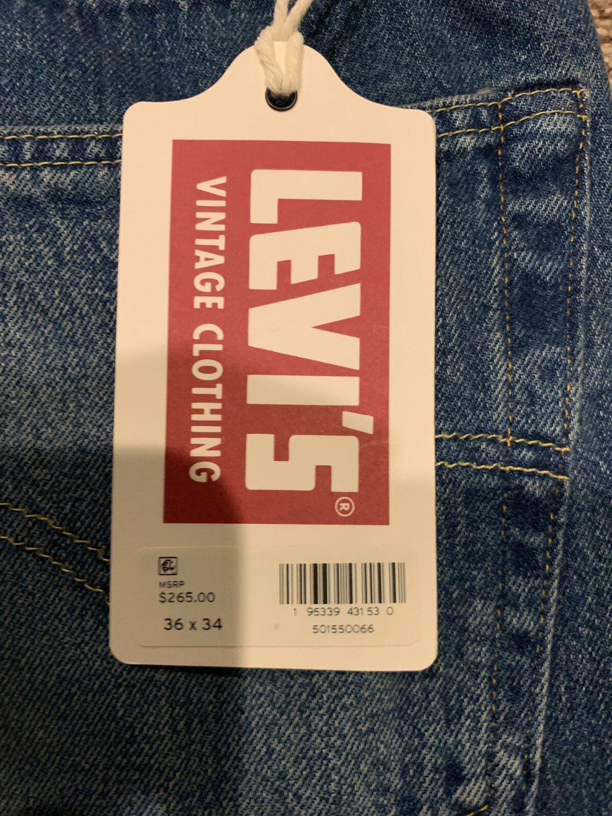 Pre-owned Levi's Lvc 1955 501 Xx Selvedge Jeans Made In Japan 36x34 Rt$265 0066 U44 In Blue