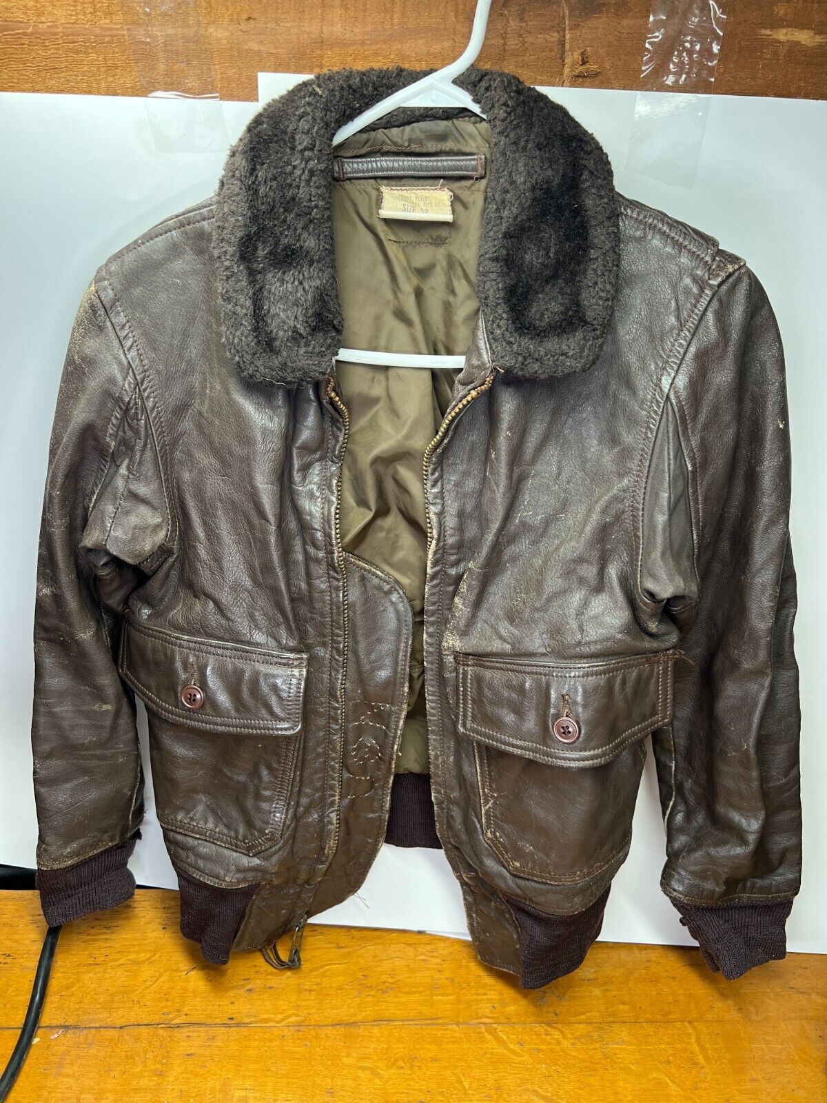USN Leather Jacket Brill Bros G1 Mil J 7823e Vietnam USS Bon USN Leather Jacket Brill Bros G1 Mil J 7823e Vietnam USS Bon
