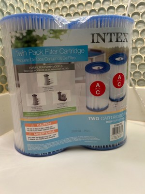 Intex Twin Pack Pool Filter Cartridge for A or C