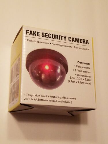 Dummy Camera Fake Security CCTV Dome Camera with Flashing Red ...