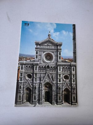 vintage postcard florence facade of the cathedral