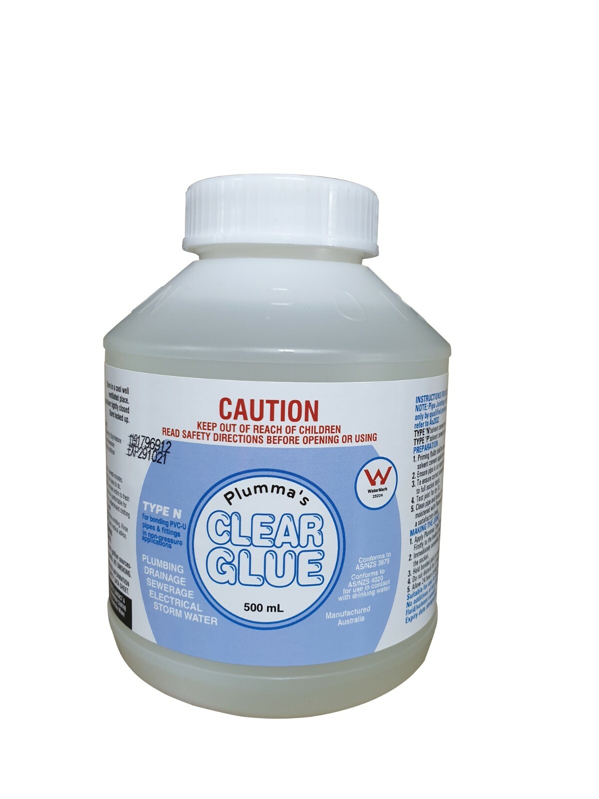 PVC Pipe Adhesive Clear Glue 500ml Plumbers Glue Solvent Drainage Sewer