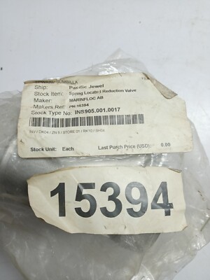 Marinfloc 15394 Spring Located Reduction Valve DN40 1 1/2CF8M