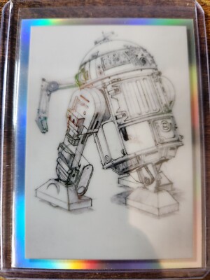 2022 Topps Star Wars Galaxy Chrome R2-D2 Original Trilogy Concept Art #OT-7