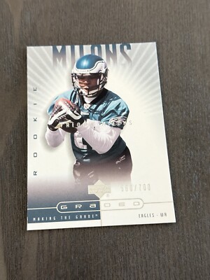 2002 Upper Deck Graded Making the Grade /700 #142 FREDDIE MILONS Rookie RC