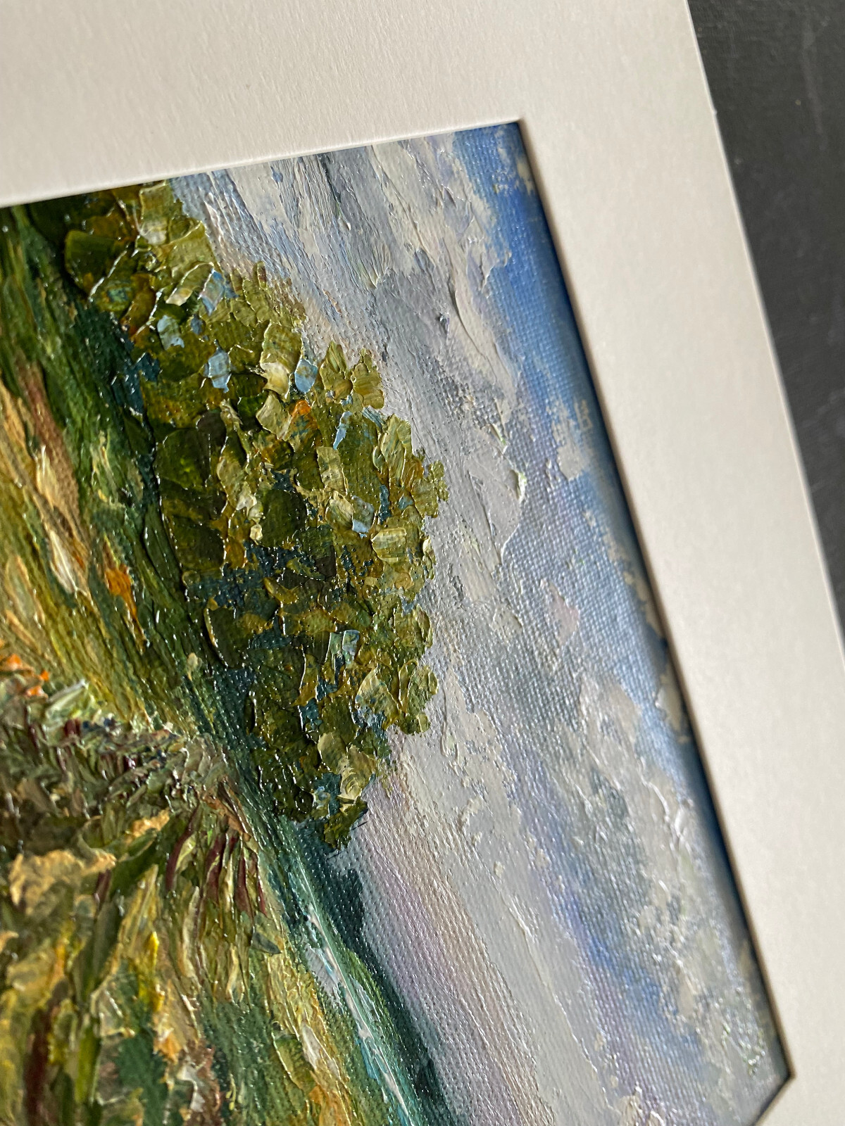 ORIGINAL OIL Painting " LANDSCAPE"  impasto FRAMED by Olga Diduh.