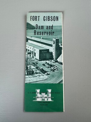 Vintage Tourism Brochure Fort Gibson Dam and Reservoir Tulsa Oklahoma 1964