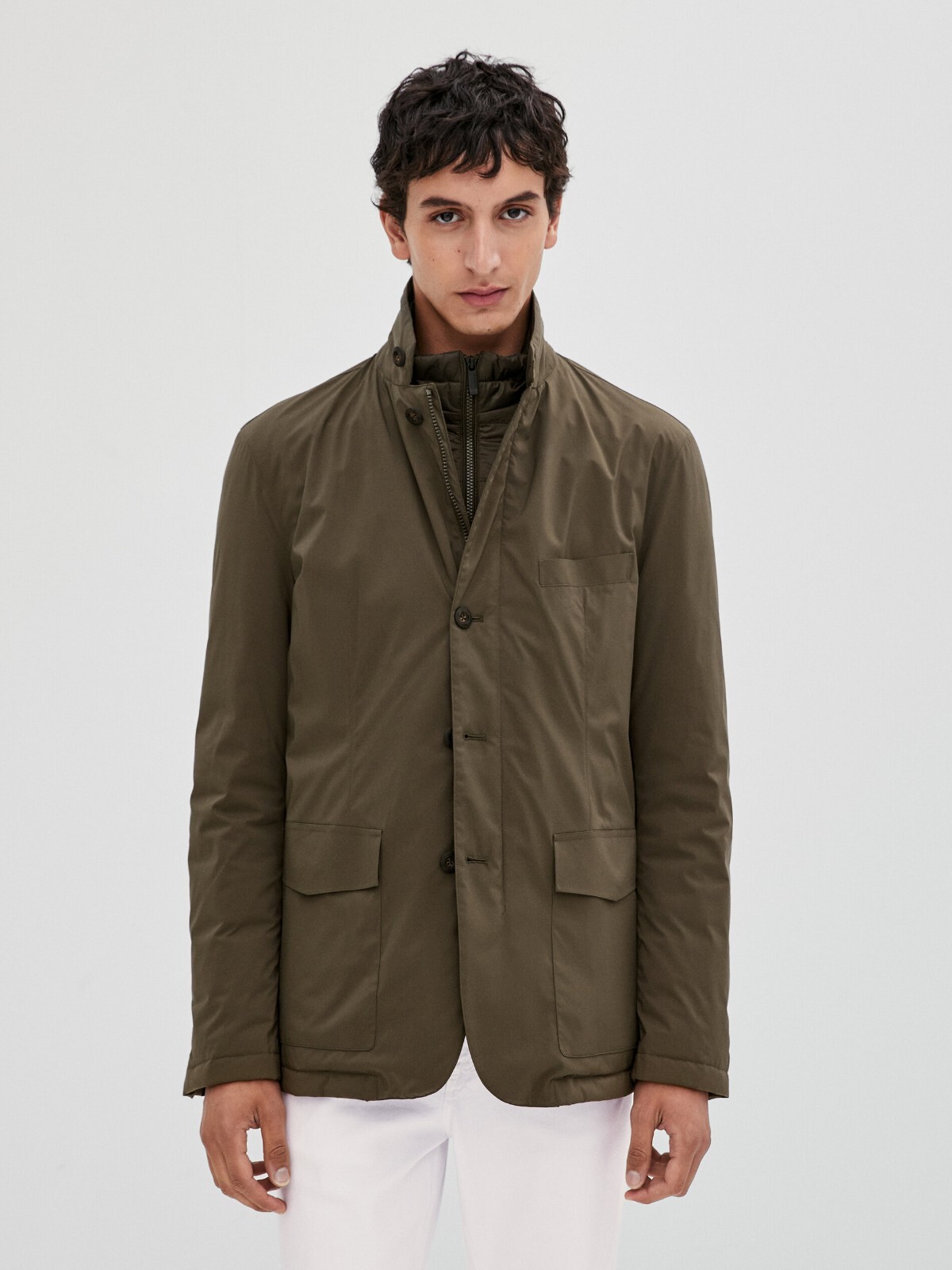 New Massimo Dutti Blazer w Inner Removable Down Jacket M New Massimo Dutti Blazer w Inner Removable Down Jacket M