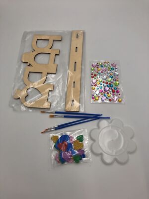 LOOPES DIY Holzfotorahmen Set MAMA PAPA Weihnachten Geschenk Eltern Basteln