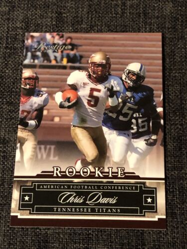 2007 Playoff Prestige Chris Davis Rookie Card. rookie card picture