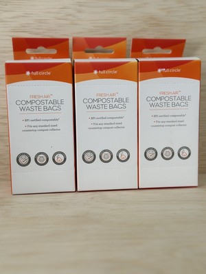 Lot Of 3- Compostable Waste Bags Full Circle Home 25ct Each 2.5gal