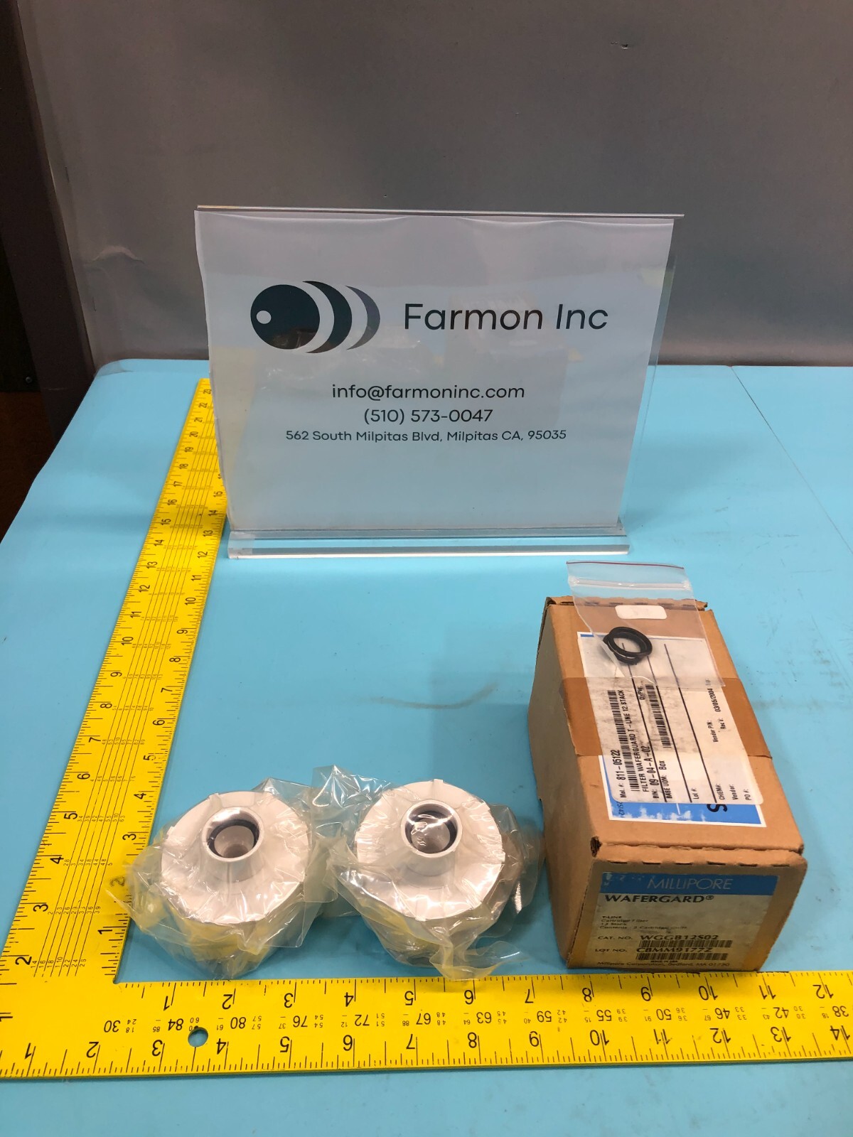 2 MILLIPORE WGGB12S02 T-Line Gas Filters, .05 Micron, 12 STK, 144451