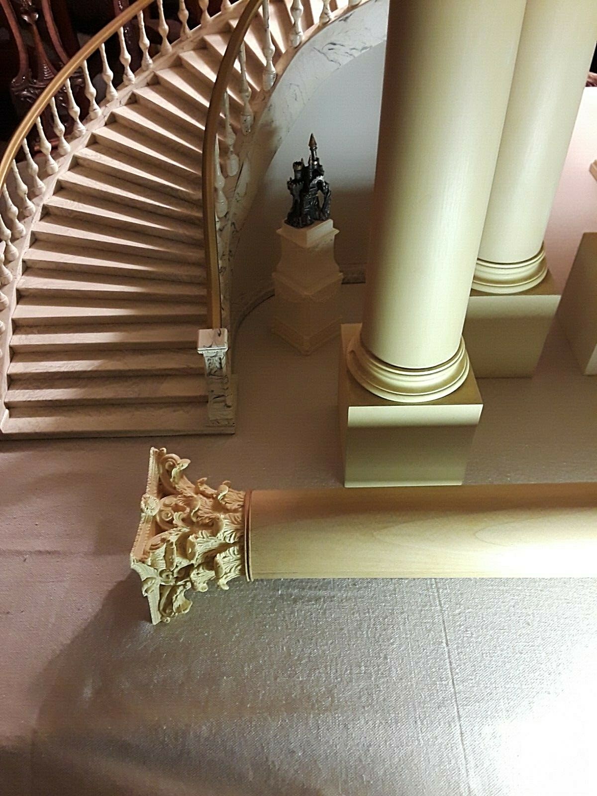 ONE, CORINTHIAN ROUND COLUMN,   HEIGHT 34 3/4