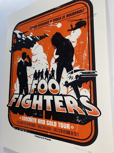 Foo Fighters Poster Bridgestone Arena Nashville 2017 Official